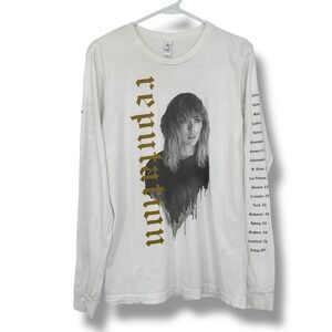 Taylor Swift Reputation Stadium Tour Long Sleeve T-Shirt White M Official Merch